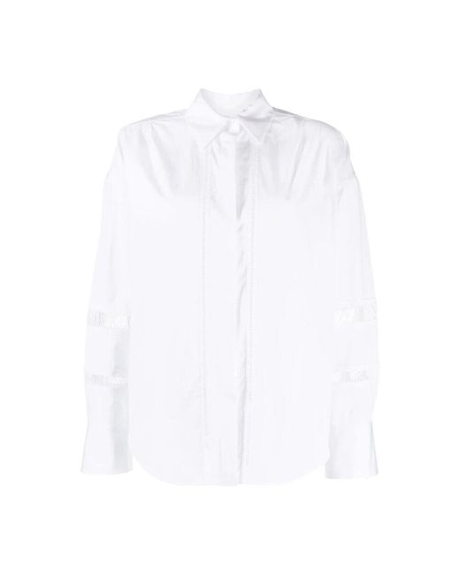 Lorena Antoniazzi White Casual weiße langarmshirt