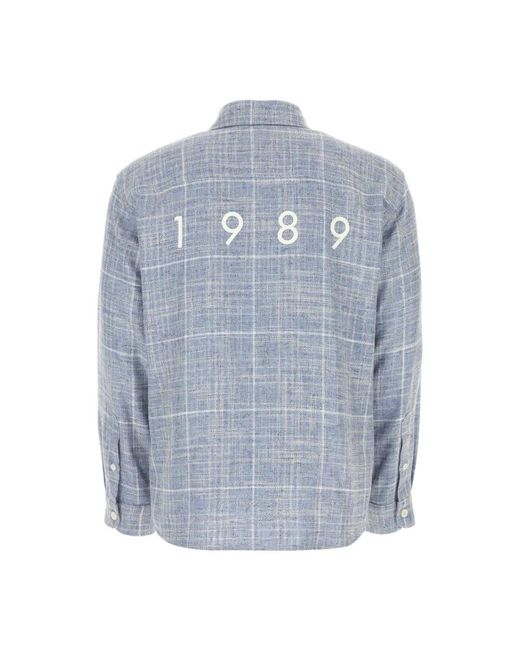 1989 STUDIO Blue Casual Shirts for men