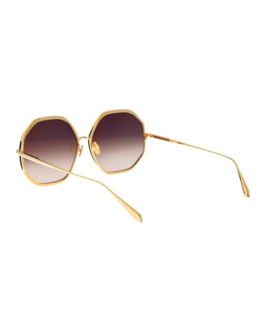 Linda Farrow Brown Stylische camila sonnenbrille für den sommer