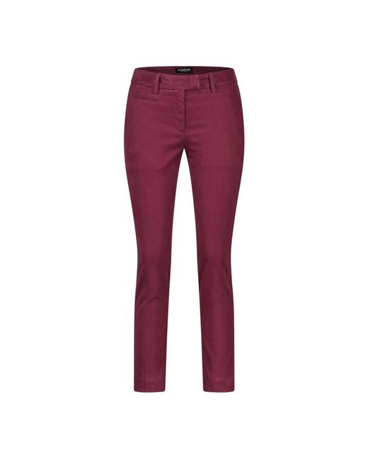 Dondup Red Slim-Fit Trousers