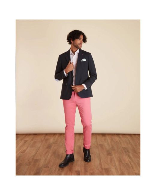 Vicomte A. Jassen ,Blauw ,Wol Blazer Uni Met Elleboogstukken in het Black voor heren