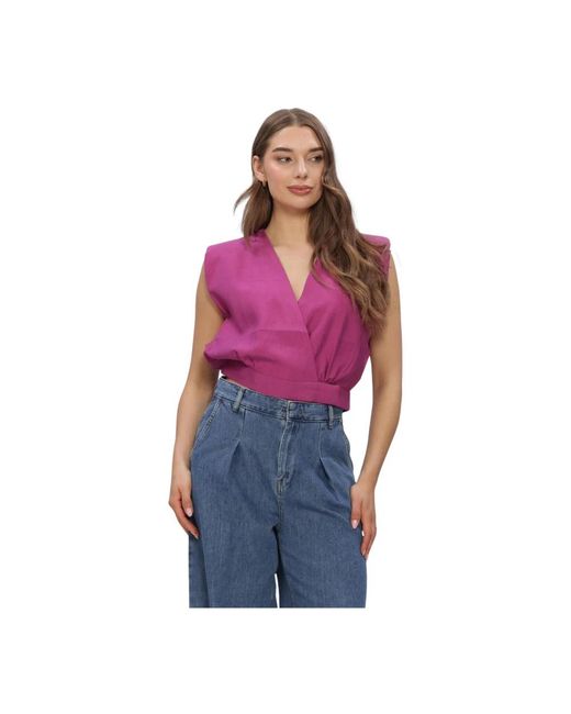 Suncoo Purple Laos Bluse