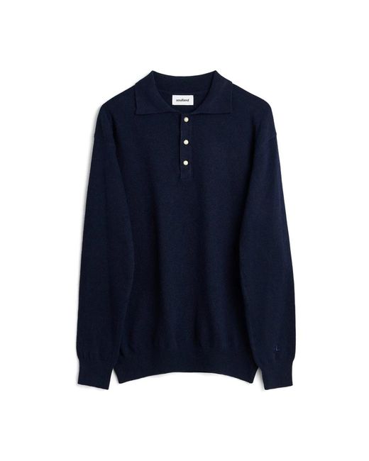 Soulland Marcel Polo Jumper in het Blue