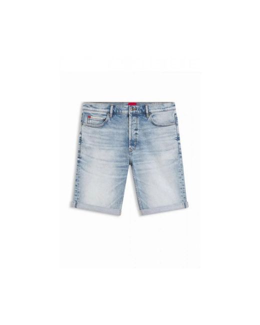 HUGO Blue Denim Shorts for men