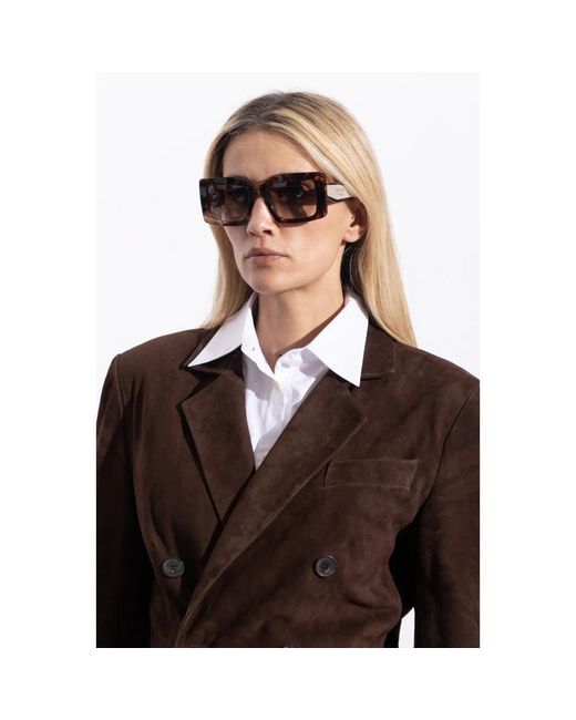 Prada D01S Zonnebril in het Brown