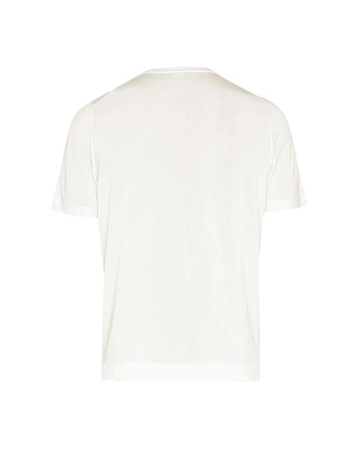 Drumohr Frosted kurzarm t-shirt in White für Herren