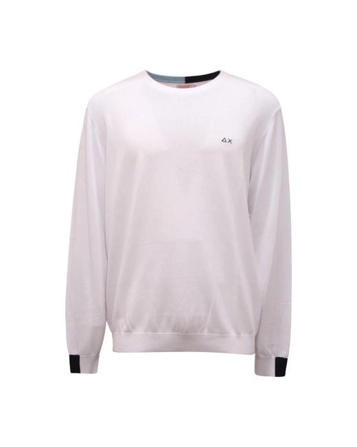 Sun 68 Purple Round-Neck Knitwear for men