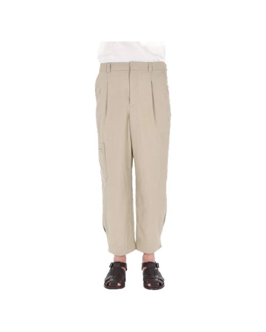 Maison Kitsuné Natural Straight Trousers for men