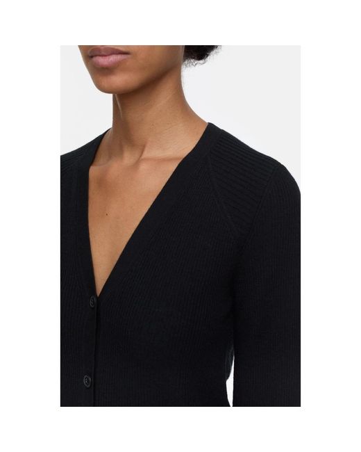 Closed Fitted Cardigan in het Black