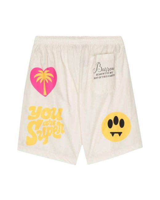 Barrow White Casual Shorts for men