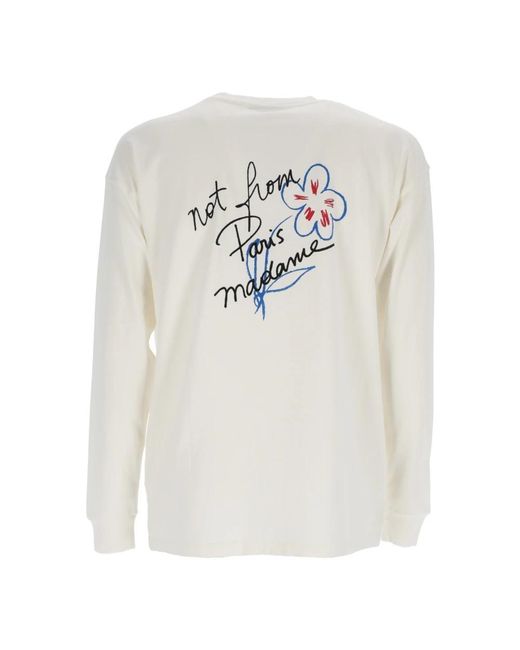 Drole de Monsieur White Long Sleeve T-Shirts for men
