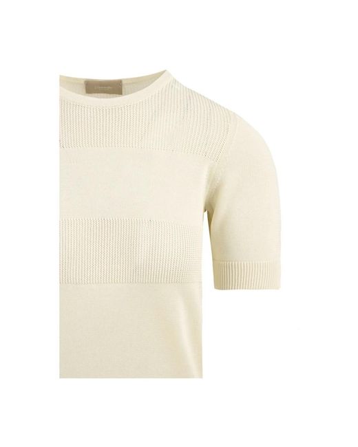 Drumohr Natural Weißer Rundhalsausschnitt Pullover