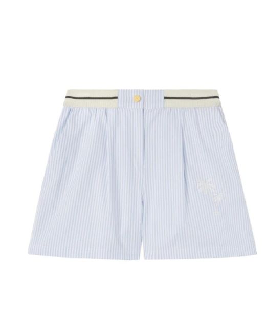 Palm Angels Blue Short Shorts