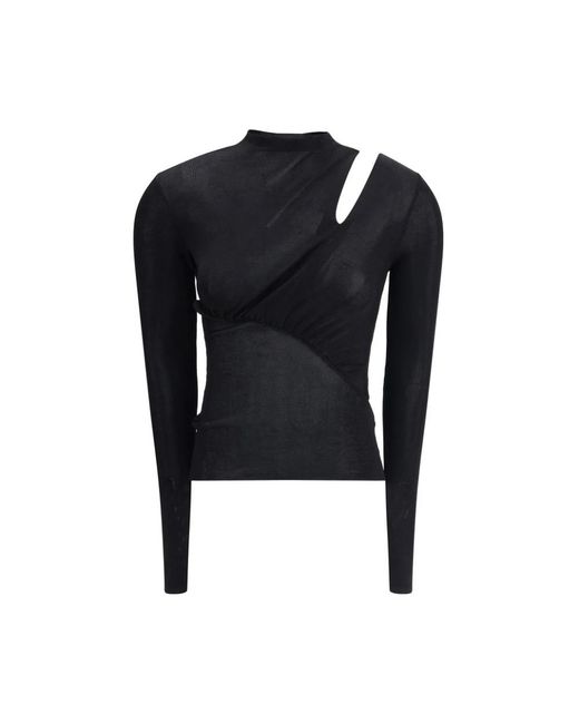 Long Sleeve Tops Self-Portrait de color Black