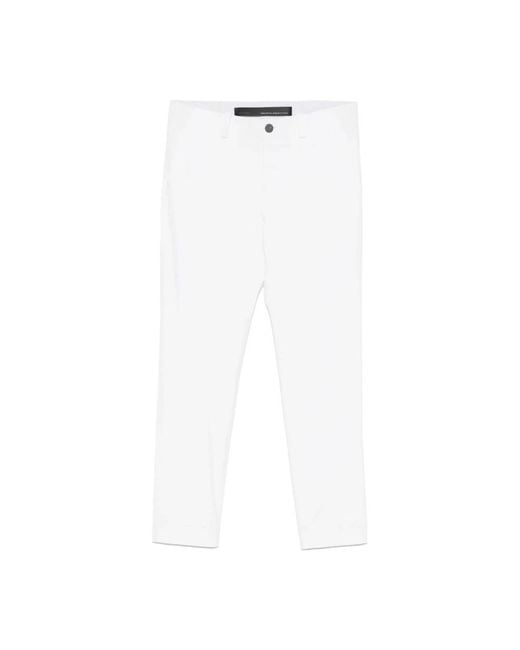 Rrd White Slim-Fit Trousers for men