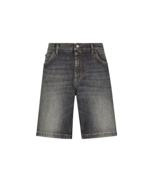 Dolce & Gabbana Jeans-Shorts in Gray für Herren