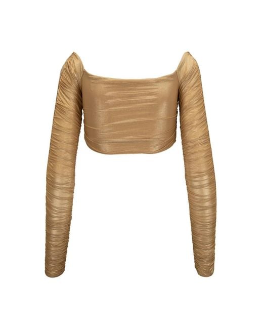 Elisabetta Franchi Brown Long Sleeve Tops