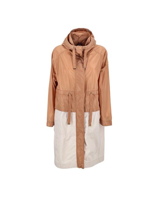 Colmar Brown Baumwollparka Mit Abnehmbarer Kapuze