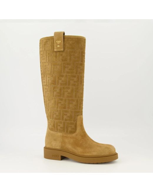 Fendi Brown High Boots