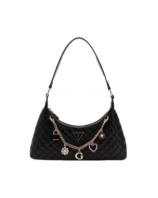 Guess Black Elegante Schultertasche Mit Dekorativer Kette