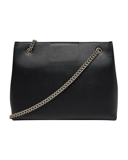 Calvin Klein Black Elegante Chain Schultertasche