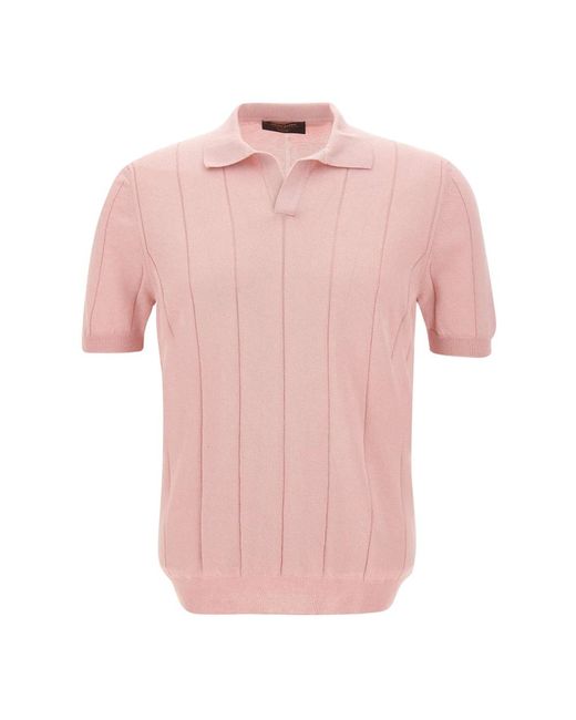 Gran Sasso Pink Polo Shirts for men