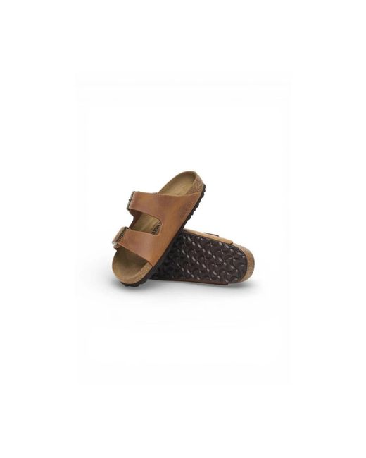 Birkenstock Brown Sliders for men