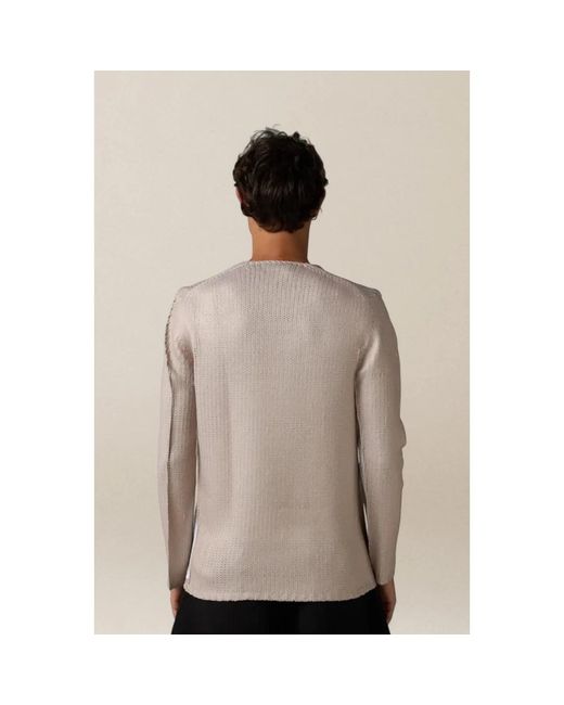 Comme des Garçons White Round-Neck Knitwear for men