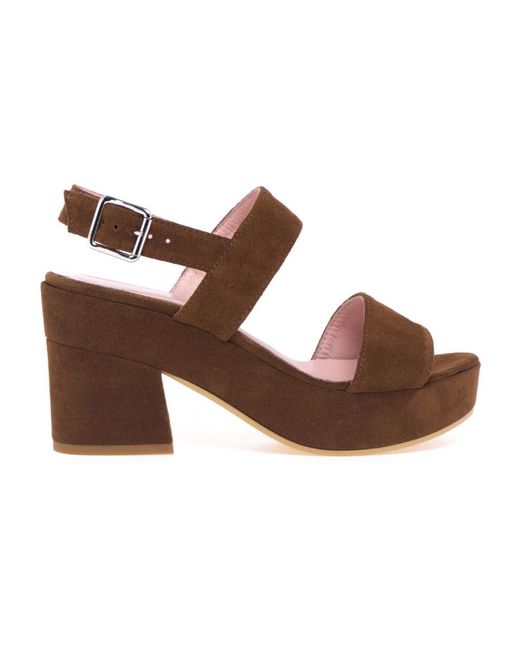Anna F. Brown High Heel Sandals