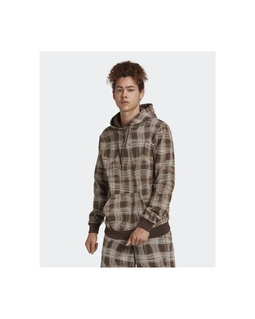 Adidas Kapuzenpullover mit Muster in Brown für Herren