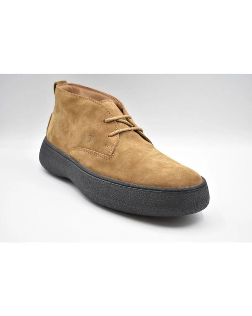 Lace-Up Boots di Tod's in Natural da Uomo