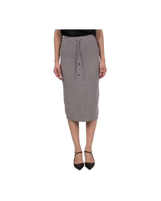 Peserico Gray Midi Skirts