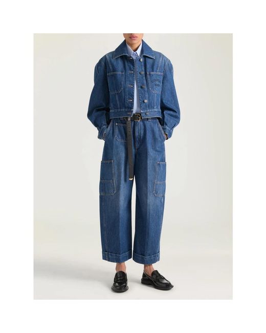 Givenchy Jassen ,Blauw ,Katoen Cocoon Jacket in het Blue