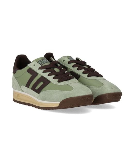 Back70 Salie Groene Leren Sneaker in het Green