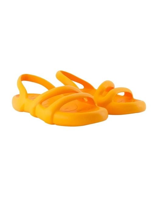 Camper Orange Flat Sandals