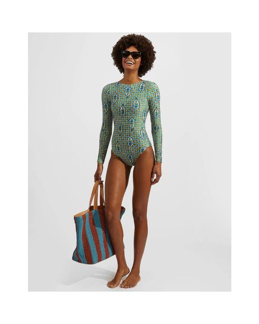 LaDoubleJ Badmode ,Blauw ,Game Changer Surf Suit in het Green