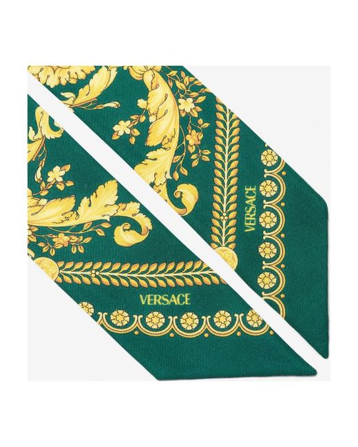 Versace Green Silky Scarves