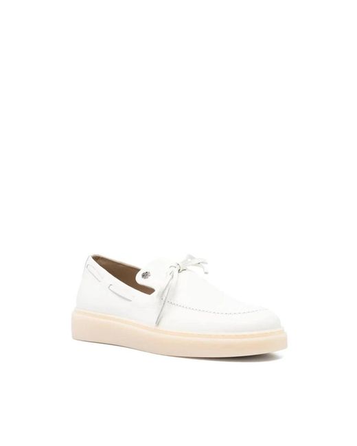 Roberto Cavalli Natural Boat Shoes for men