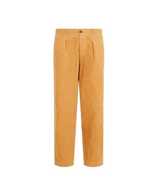 Universal Works Orange Cropped Trousers for men