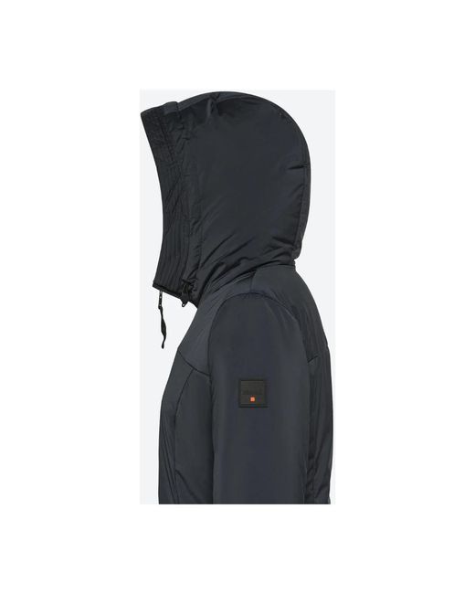 Dekker Blue Eng Anliegende Jacke Aus Stretch-Nylon Mit Kapuze