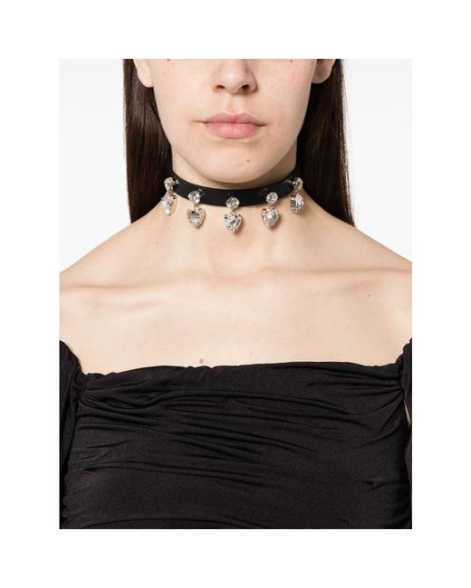 Alessandra Rich Black Necklaces