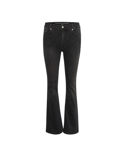 My Essential Wardrobe Boot-Cut Jeans in het Black