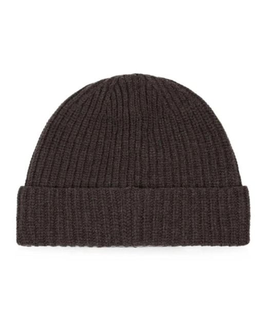 Stone Island Rippstrickmütze in Black für Herren