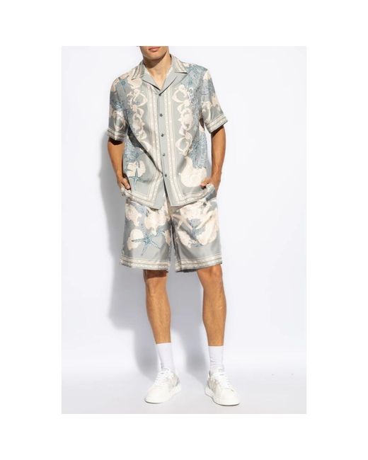 Versace Gray Casual Shorts for men