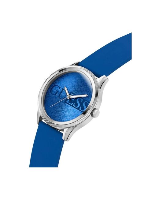 Guess Armbanduhr reputation blau, silber 44 mm gw0726g1 in Blue für Herren