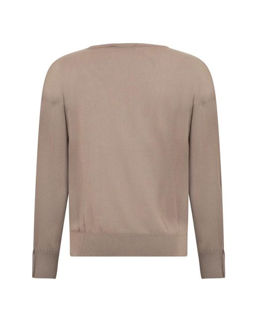 Moorer Brown V-Neck Knitwear
