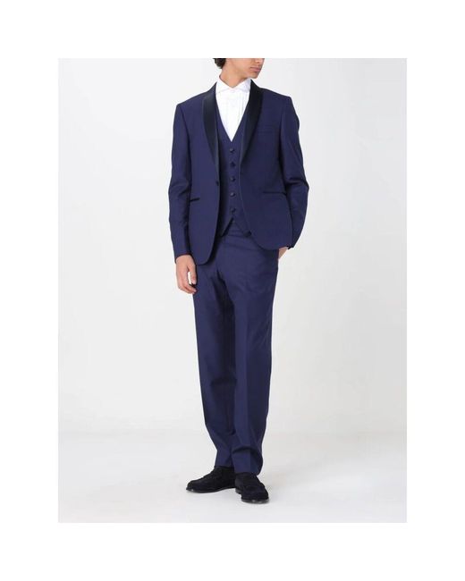 Tagliatore Klassischer Einreiher-Blazer in Blue für Herren