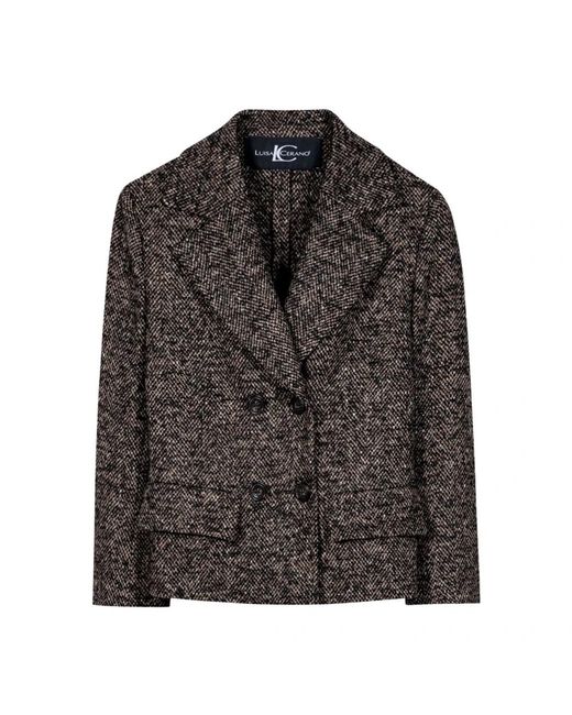 Luisa Cerano Black Tweed Jackets