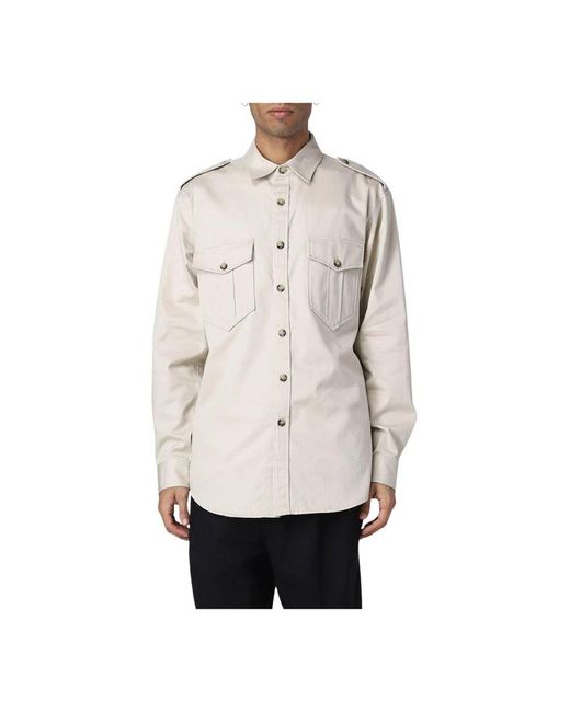 Isabel Marant Elegantes Langarmhemd Mit Taschen in Natural für Herren