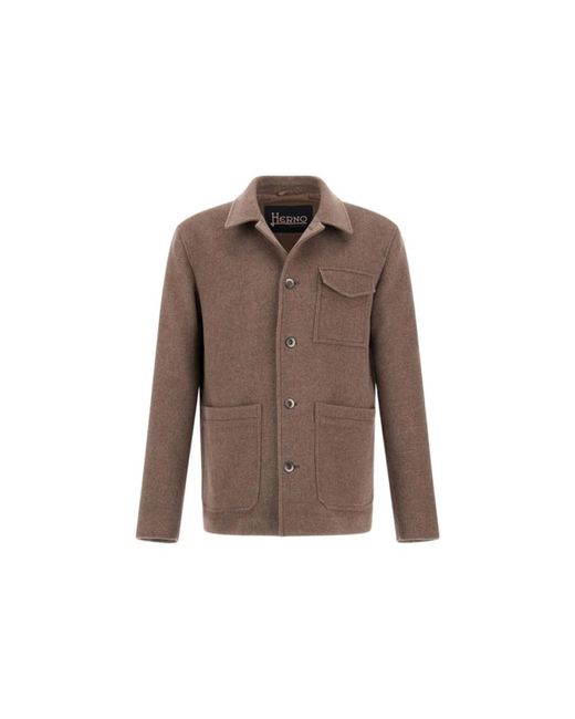 Herno Brown Light Jackets for men